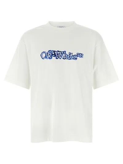 Off-white Cloudy Arrow Skate Cotton T-shirt In White
