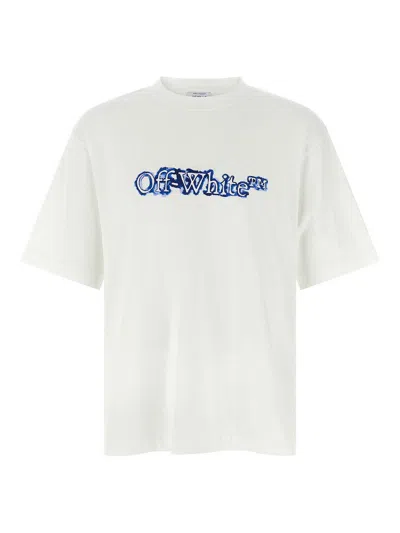 Off-white Cloudy Arrow Skate Cotton T-shirt In White