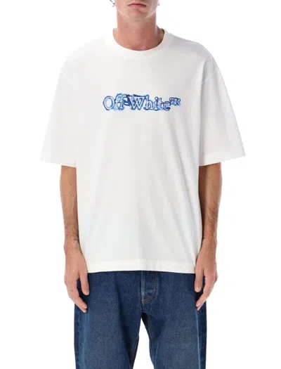 Off-white Cloudy Arrow Skate Cotton T-shirt In White