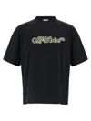 Off-white Cloudy Arrow Cotton Skate T-shirt In Black
