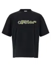 Off-white Cloudy Arrow Cotton Skate T-shirt In Black