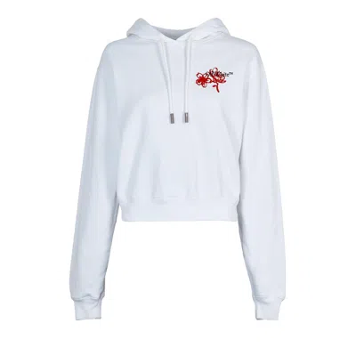 Pre-owned Off-white Cny Cropped Hoodie 'white' | Women's Size Xs