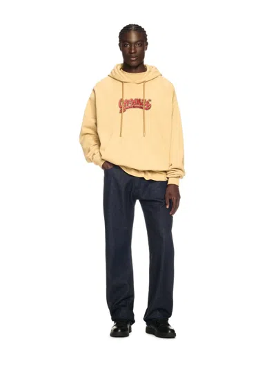 Off-white C/o Ac Milan Gold Arrow Hoodie In 6125 Beige - Red