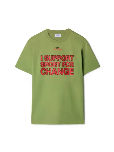 Off-white ™ C/o Ac Milan I Support T-shirt In Green