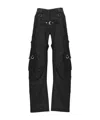 Off-white Cotton Cargo Trousers In Black