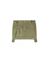 Off-white Cargo Mini Skirt With Straps In 绿色