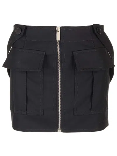 Off-white Co Straps Cargo Mini Skirt Black - Black