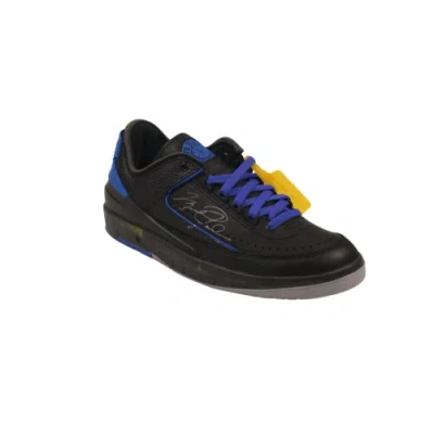 Pre-owned Off-white C/o Virgil Abloh Black & Blue Jordan 2 Low Sneakers Size 15 $350