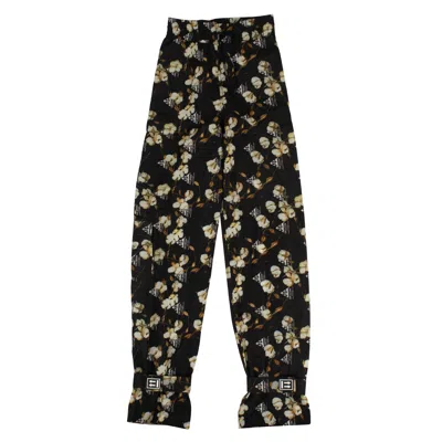 Off-white C/o Virgil Abloh Black Floral Design Jogger Pants