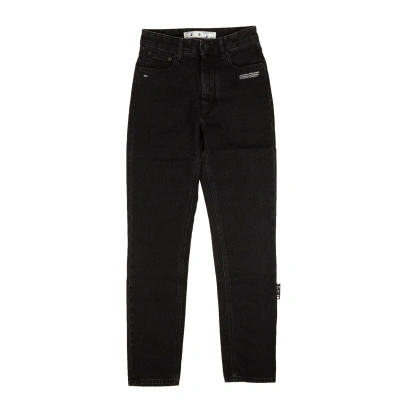 Pre-owned Off-white C/o Virgil Abloh Black Straight Leg Denim Jeans Size 27 $735