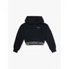 Off-white Black Sweatshirt For Girl With Logo In Black - White