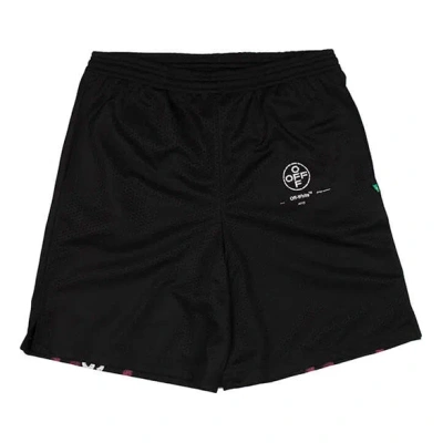 Off-white C/o Virgil Abloh Men's Black Diag Stencil Mesh Shorts