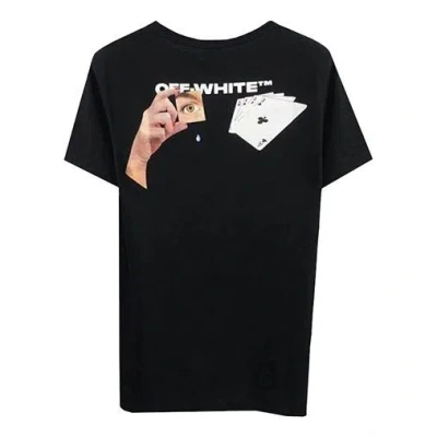 Off-white C/o Virgil Abloh Men's Black Hand Card Over Tee