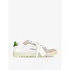OFF-WHITE OFF-WHITE C/O VIRGIL ABLOH MEN'S GREEN OTH 5.0 PANELLED LEATHER AND WOVEN LOW-TOP LOW-TOP TRAINERS