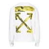 Off-white C/o Virgil Abloh Men's White Acrylic Arrows Sweatshirt