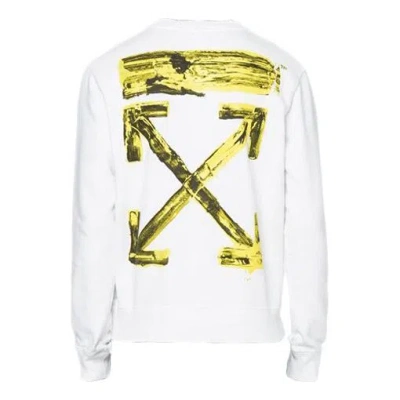 Off-white C/o Virgil Abloh Men's White Acrylic Arrows Sweatshirt