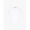 Off-white Brand-print Cotton-jersey T-shirt In White Black