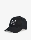 Off-white Arrow Drill Baseball Cap With 3d Embroidery In Black White