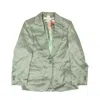 Off White C/o Virgil Abloh Off-white C/o Virgil Abloh Mint Satin Boyfriend Blazer - Green In Green