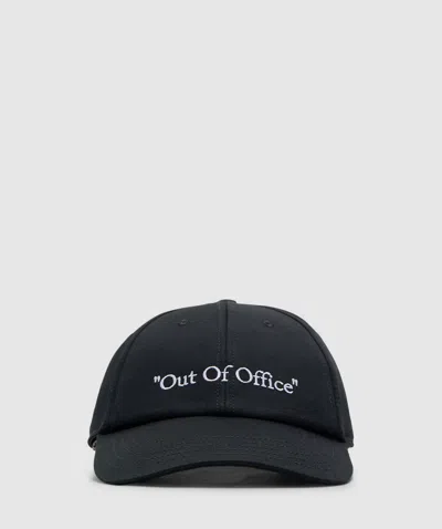 Off White C/o Virgil Abloh Off White Co Virgil Abloh Out Of Office Cap In Black - White