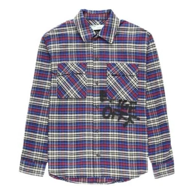 Off-white C/o Virgil Abloh Ow Flannel Check Shirt Blue
