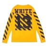 Off-white C/o Virgil Ow 13 Alphabet Stripe Long Sleeves Unisex Yellow In Yellow