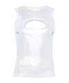 Off-white Layered Cut-out Tank Top In White