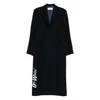 Off-white Logo-detail Coat In Black