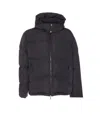 Off-white Hooded Padded Quilted Jacket Pockets In Black
