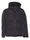 Off-white Hooded Padded Quilted Jacket Pockets In Black