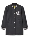Off-white Varsity Single-breasted Coat In Black