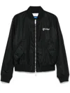 Off-white Off White Black Two Way Zip Jacket In Multicolor