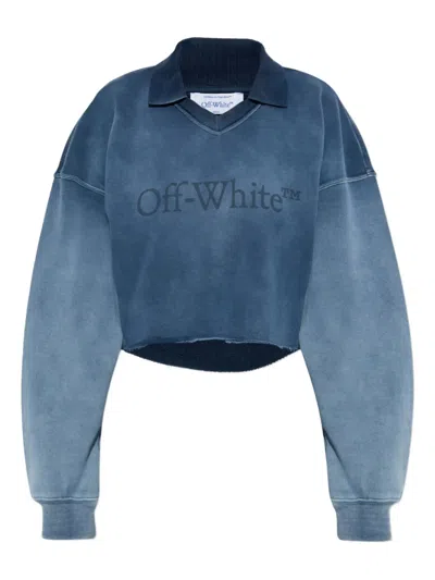 OFF-WHITE COLLARED RAW-HEM KNITWEAR