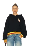 Off-white College Over Hoodie In Black