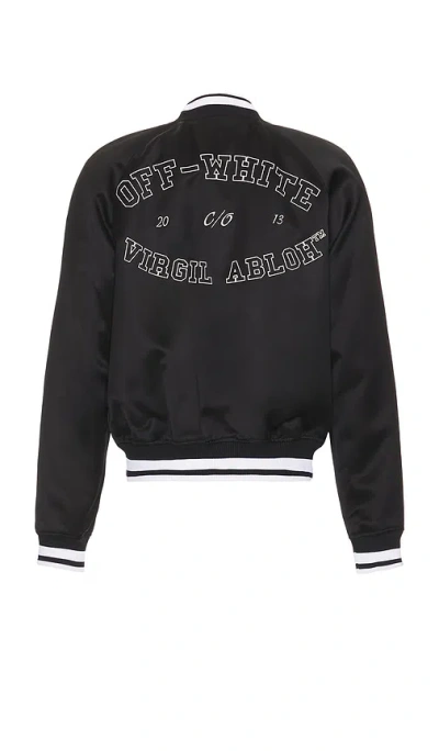 OFF-WHITE COLLEGE SATEEN SOUVENIR JACKET