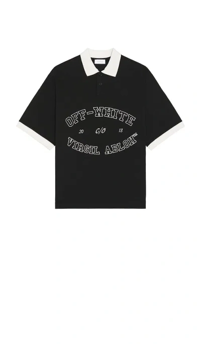 OFF-WHITE COLLEGE SHORT SLEEVE POLO