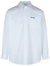 Off-white Logo Embroidered Long-sleeved Shirt In White