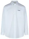 Off-white Logo Embroidered Long-sleeved Shirt In White