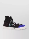 OFF-WHITE COLOR-BLOCK HIGH-TOP SNEAKERS IN SUEDE/CANVAS