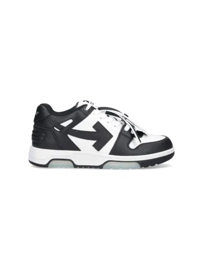Off-white Color-block Low-top Sneakers With Bold Arrow Motifs In Black