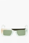 Off-white Color Block Seattle Rectangular Sunglasses In Green