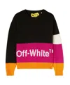 Off-white Colour-block Crew Neck Jumper In Black