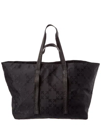 Off-white Commercial Canvas Tote In Black