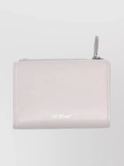 Off-white Compact Bifold Zipped Purse Quote Dust