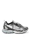 Off-white Ow Be Right Back Grey Low Top Sneakers With Zip-tie Detail In Mesh And Leather Man In White