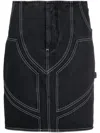 Off-white Classic Denim Skirt In Black