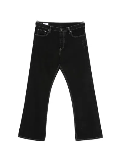 Off-white Contrast-stitch Jeans In Black