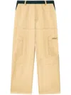 Off-white Off White Men `stitch Cotgab` Straight Cargo Pants In Yellow
