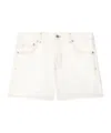 Off-white Contrast-stitching Denim Shorts In White