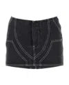 Off-white Off White Slate Denim Mini Skirt In Black